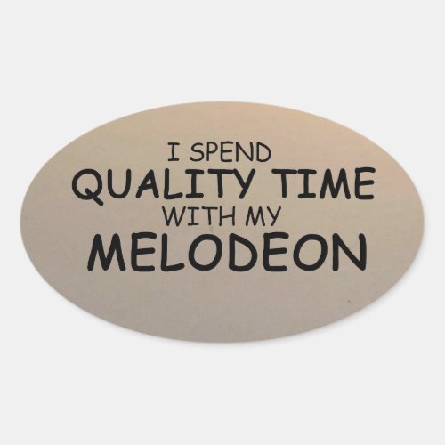 Quality Time Melodeon Oval Sticker