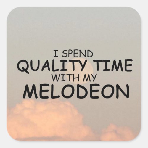 Quality Time Melodeon Square Sticker