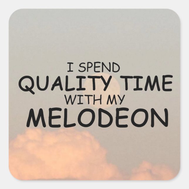 Quality Time Melodeon Square Sticker (Front)
