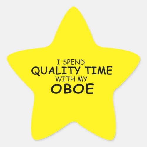 Quality Time Oboe Star Sticker