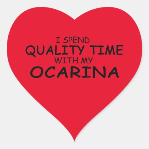 Quality Time Ocarina Heart Sticker