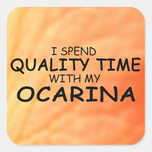 Quality Time Ocarina Square Sticker