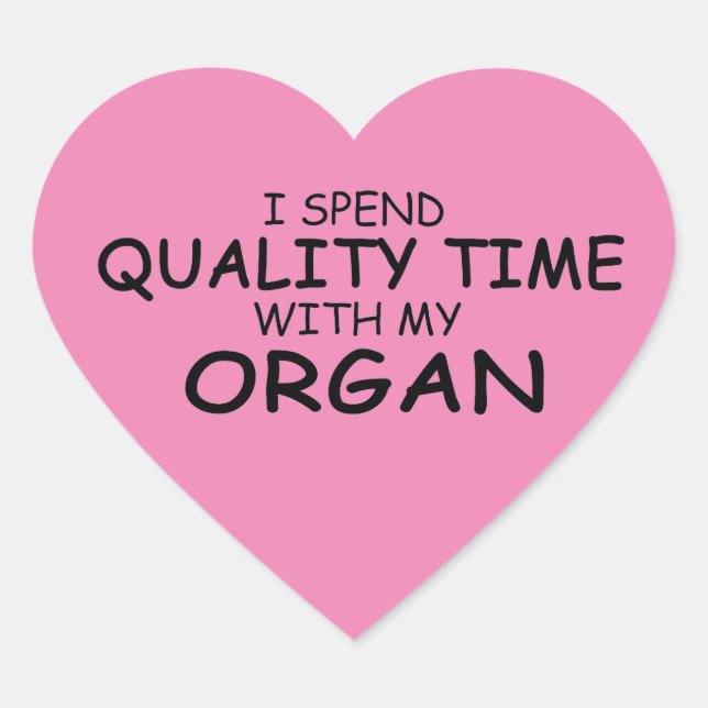 Quality Time Organ Heart Sticker (Front)