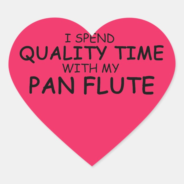 Quality Time Pan Flute Heart Sticker (Front)