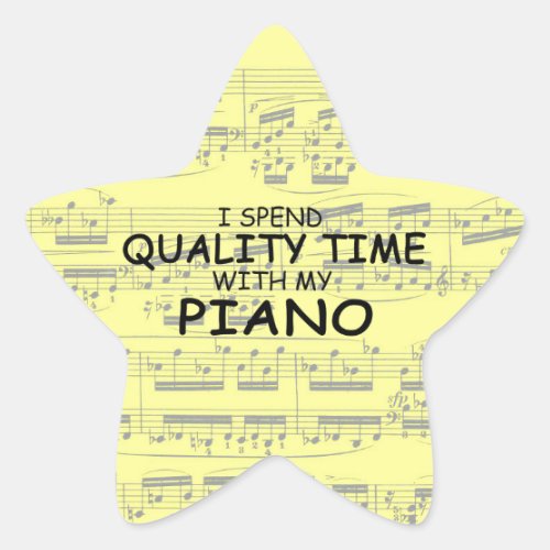 Quality Time Piano Star Sticker