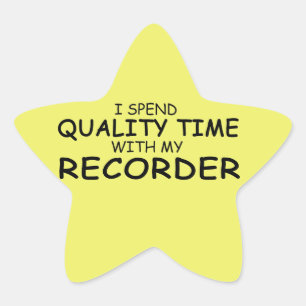 Quality Time Recorder Star Sticker