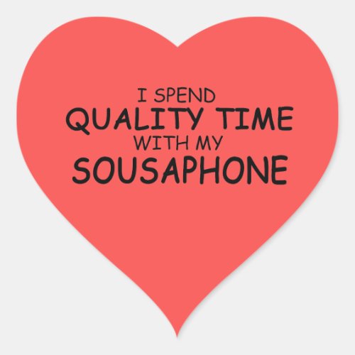 Quality Time Sousaphone Heart Sticker