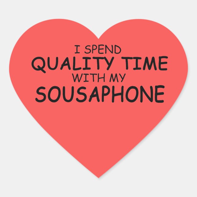 Quality Time Sousaphone Heart Sticker (Front)