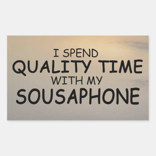 Quality Time Sousaphone Rectangular Sticker