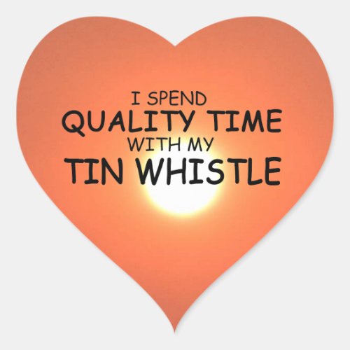 Quality Time Tin Whistle Heart Sticker