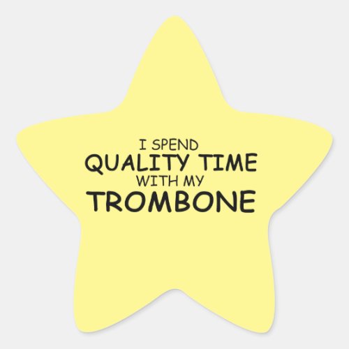 Quality Time Trombone Star Sticker