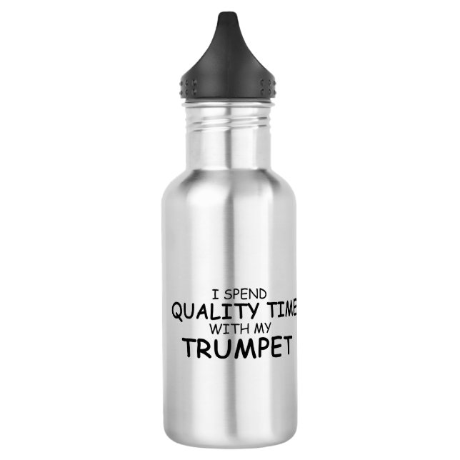Quality Time Trumpet Stainless Steel Water Bottle (Left)