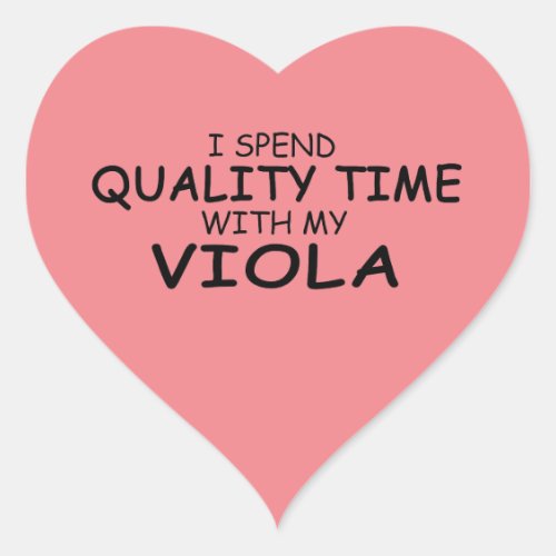 Quality Time Viola Heart Sticker