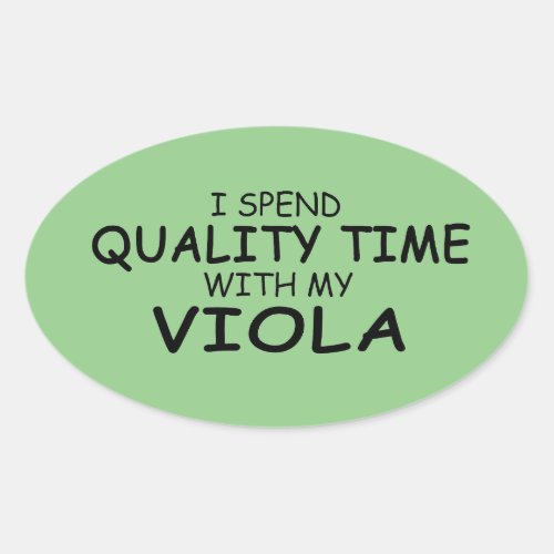 Quality Time Viola Oval Sticker