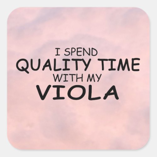 Quality Time Viola Square Sticker