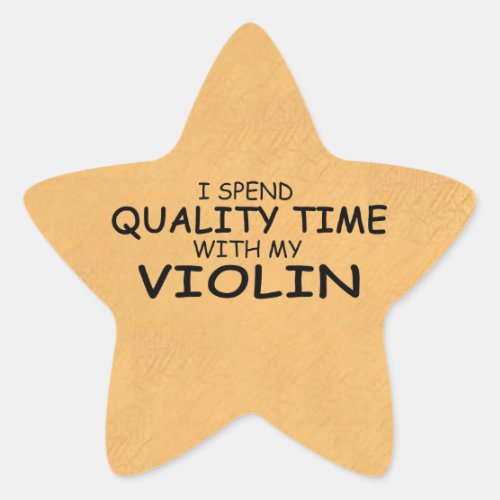 Quality Time Violin Star Sticker