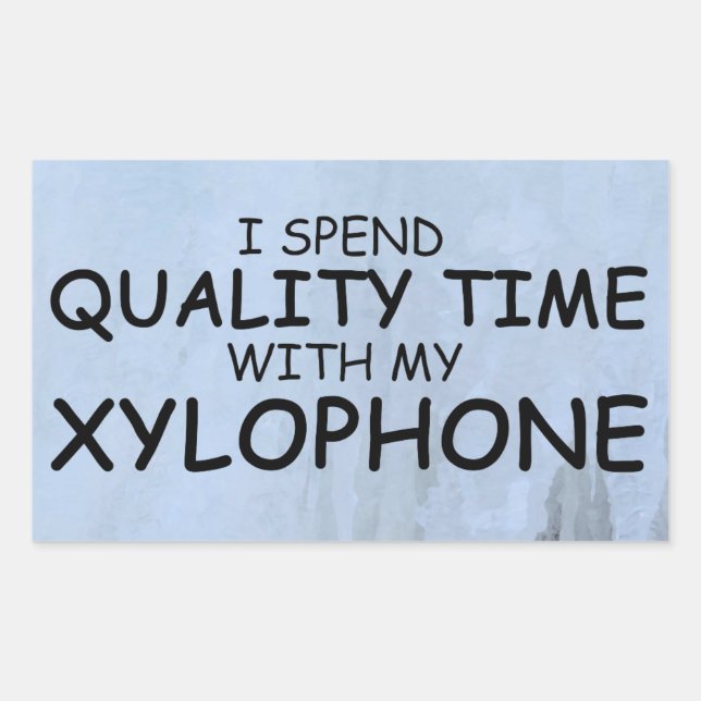 Quality Time Xylophone Rectangular Sticker (Front)