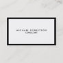 Quality Unique Plain Black Border White Business Card