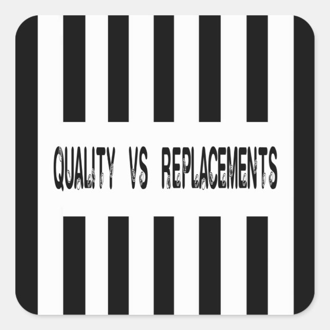 Quality vs Replacements Referee Design Sticker (Front)