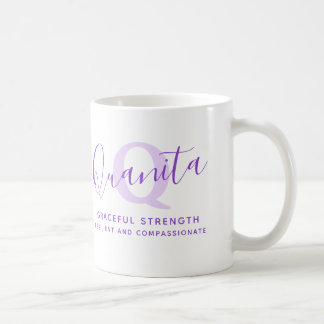 Quanita name meaning monogram Z purple Coffee Mug