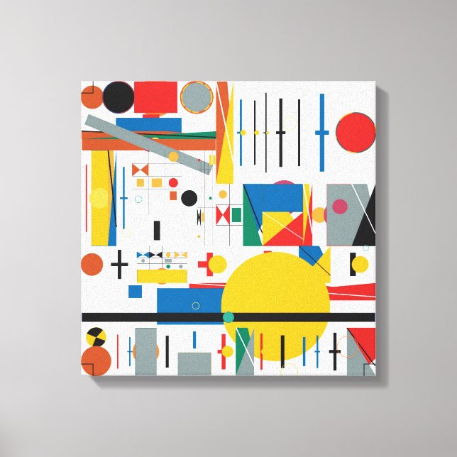 Quantum Bauhaus Geometric Pattern  Canvas Print (Front)