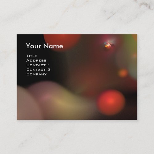 QUANTUM BUBBLES 2 MONOGRAM Vibrant black red Business Card