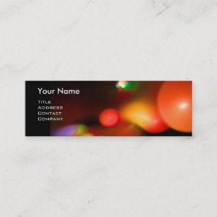 QUANTUM BUBBLES 2 MONOGRAM Vibrant black yellow Mini Business Card
