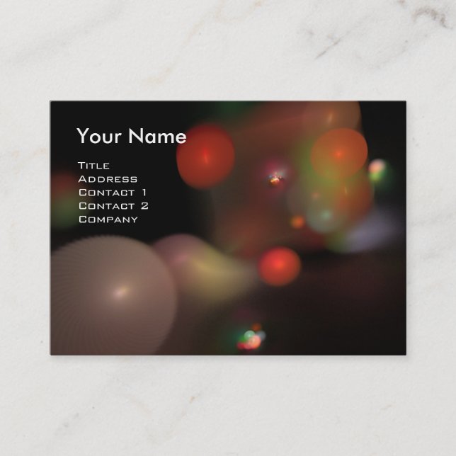 QUANTUM BUBBLES  MONOGRAM Vibrant black purple Business Card (Front)