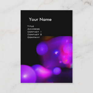 QUANTUM BUBBLES  MONOGRAM Vibrant purple Business Card