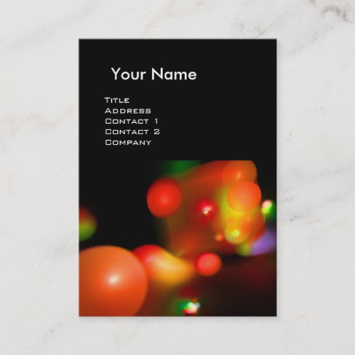 QUANTUM BUBBLES  MONOGRAM Vibrant red Business Card