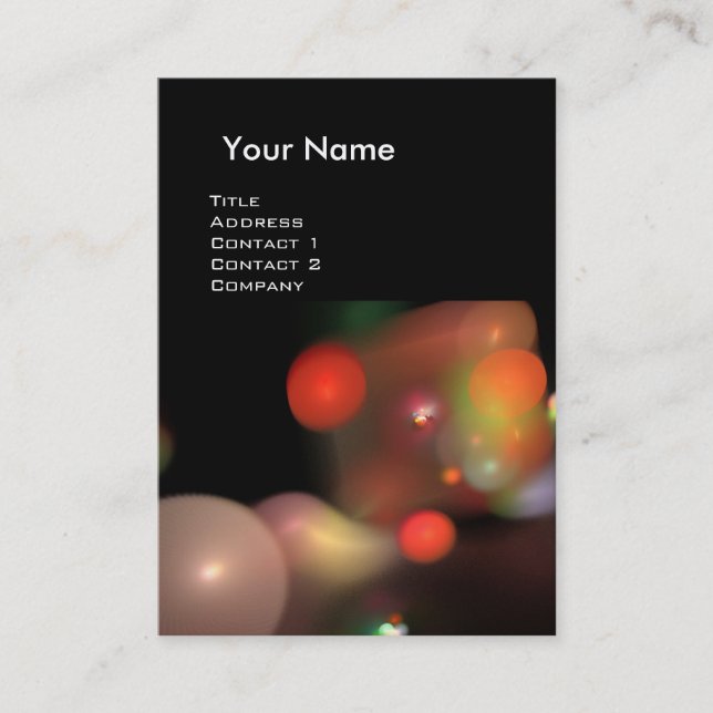 QUANTUM BUBBLES  MONOGRAM Vibrant red Business Card (Front)