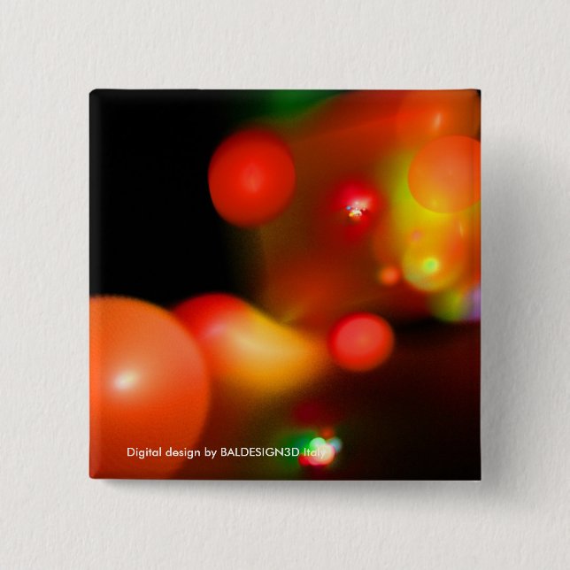 QUANTUM BUBBLES PINBACK BUTTON (Front)