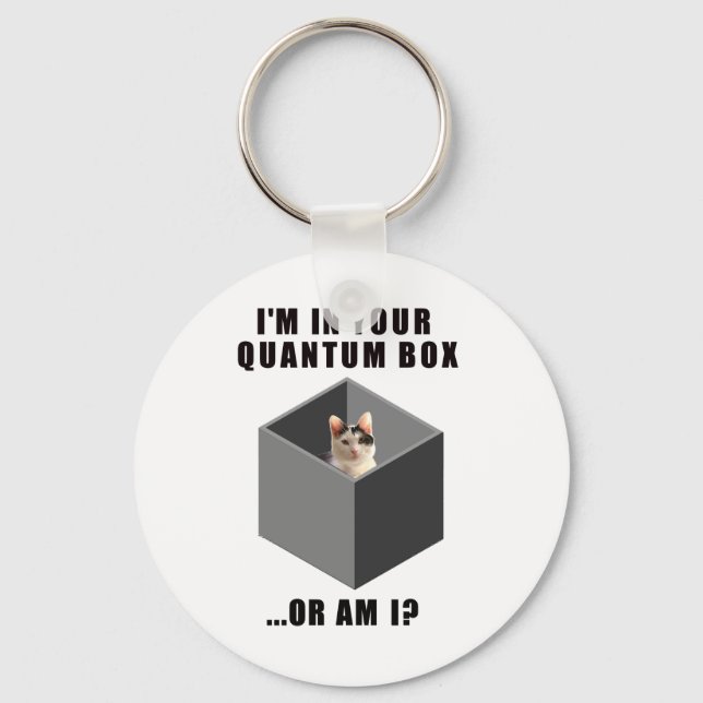Quantum Cat Keychain (Front)