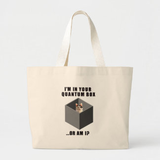 Quantum Cat Large Tote Bag