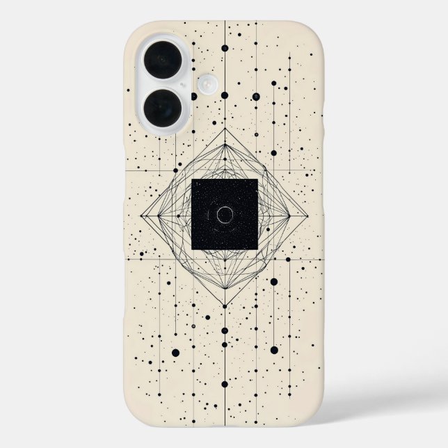 Quantum Center Grid Case-Mate iPhone Case (Back)