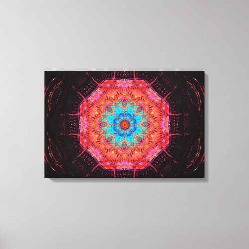 Quantum Computer Chip Mandala Canvas Print