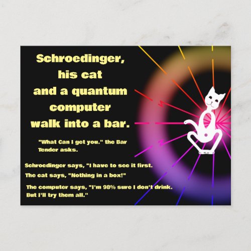 Quantum Computer Funny Postcard