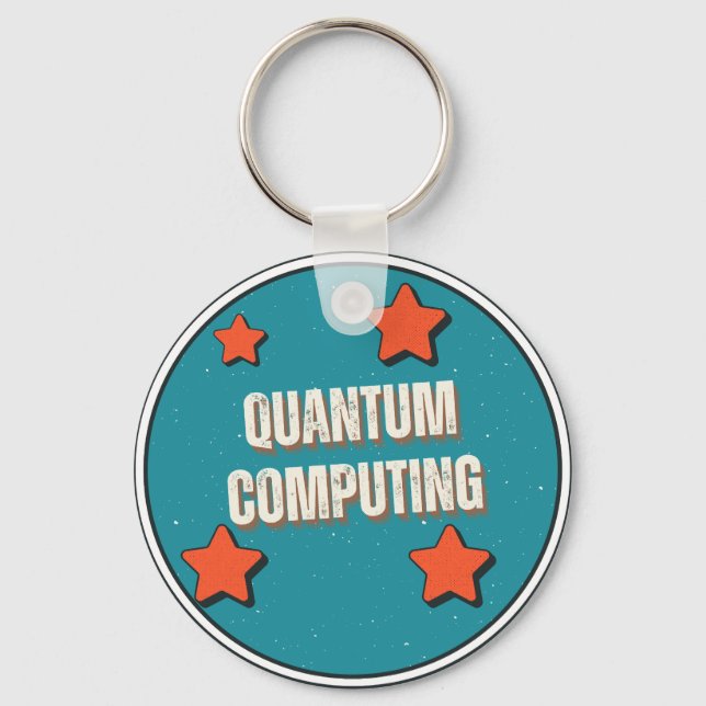 Quantum Computing Science Keychain (Front)