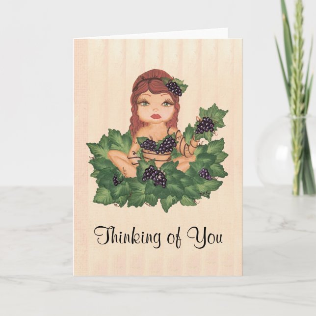 Quantum Cutie Grape Vine Girl Card (Front)