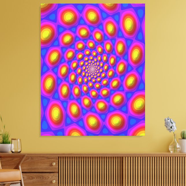 Quantum Eigen State Mandala Art  Canvas Print (Insitu(LivingRoom))
