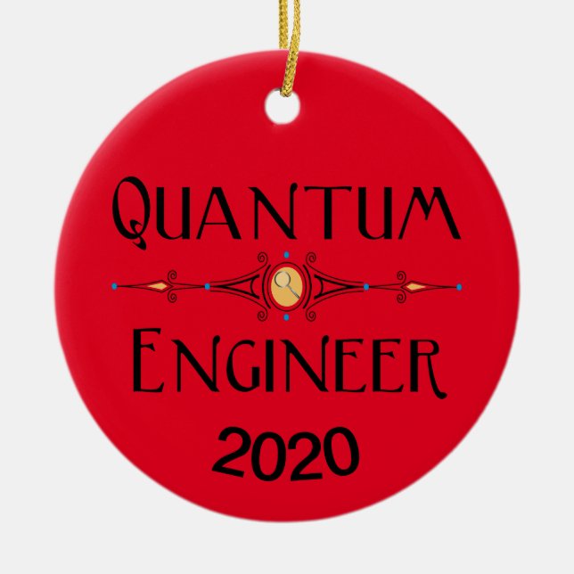 Quantum Engineer Line Ceramic Ornament (Front)