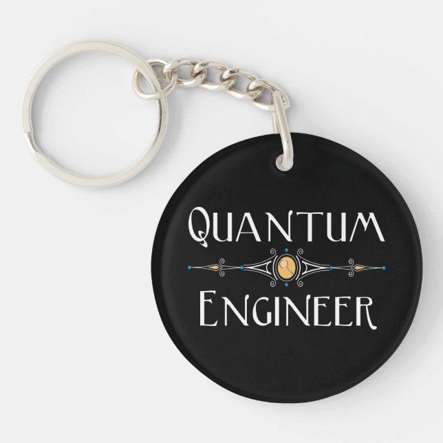 Quantum Engineer Line Keychain (Front)