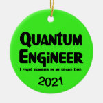 Quantum Engineer Zombie Fighter Ceramic Ornament
