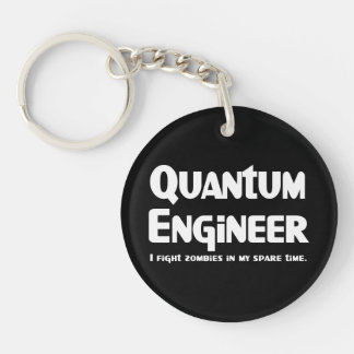 Quantum Engineer Zombie Fighter Keychain