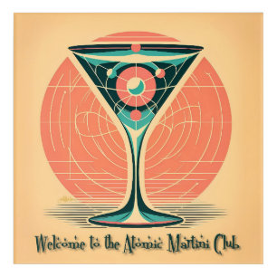 Quantum Entanglement Atomic Martini Club Cocktail Acrylic Print