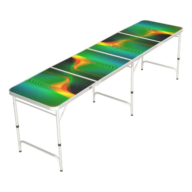 Quantum Entanglement Desk Mat Beer Pong Table (Angled)