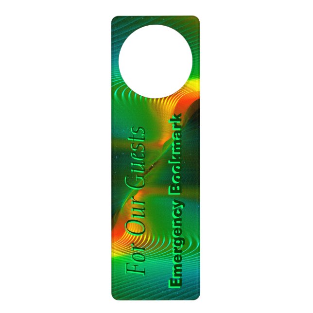 Quantum Entanglement Emergency Bookmark Door Hanger (Front)