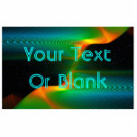 Quantum Entanglement Statuette<br><div class="desc">A blue,  green and orange fractal image with stars in the background. A fractal interpretation of the quantum physics concept of quantum entanglement. Add your own text.</div>