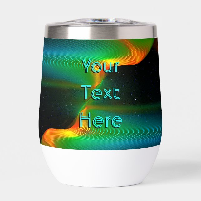 Quantum Entanglement Thermal Wine Tumbler (Front)