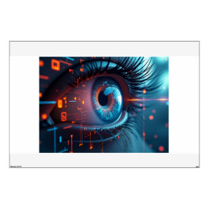 Quantum Eye clear rectangle wall decal